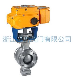 對夾式V型球閥無間隙回轉污垢無處殘留